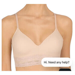 Natori Bliss Perfection Contour Soft Cup Wire free bra 723154 Nude US Size 32DD